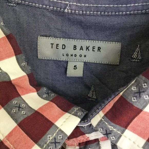 Ted Baker London Men’s Checkered Shirt – Size 5 (XL) - Picture 6 of 6